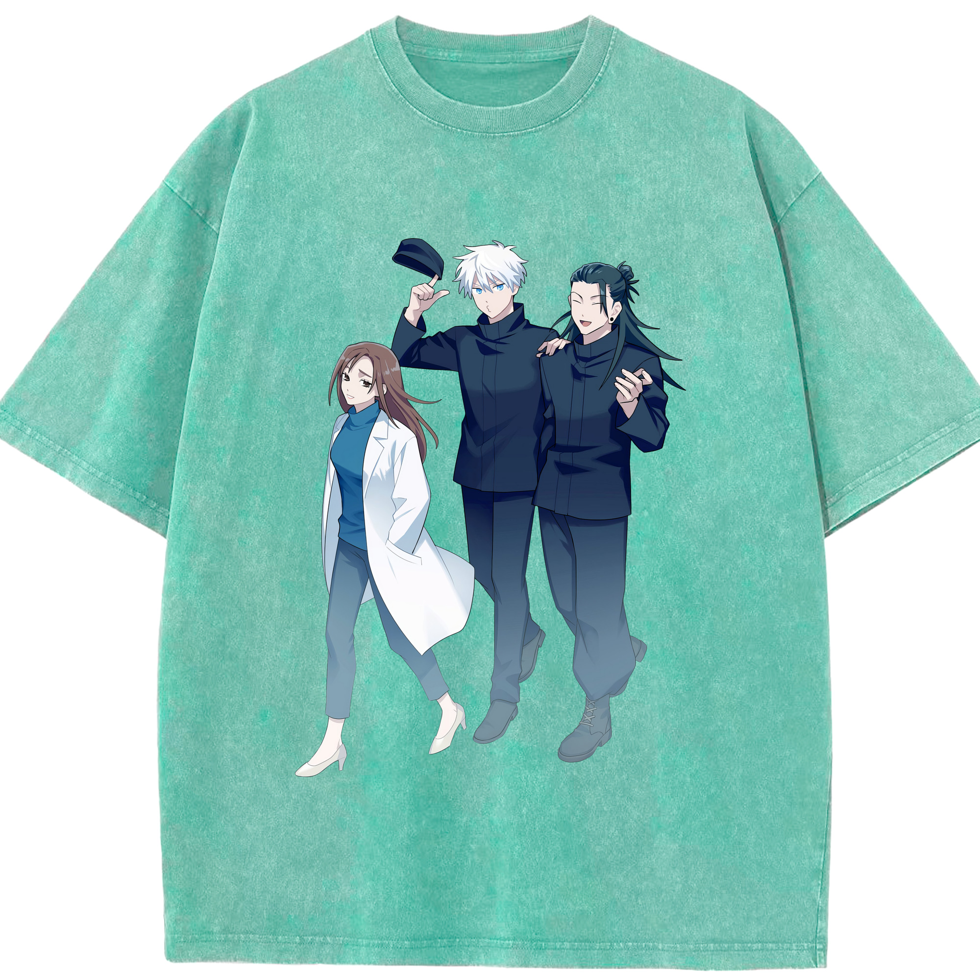 （画像用） 呪術廻戦 Jujutsu Kaisen 綿100% ヴィンテージ風 半袖Tシャツ（フロントプリント）